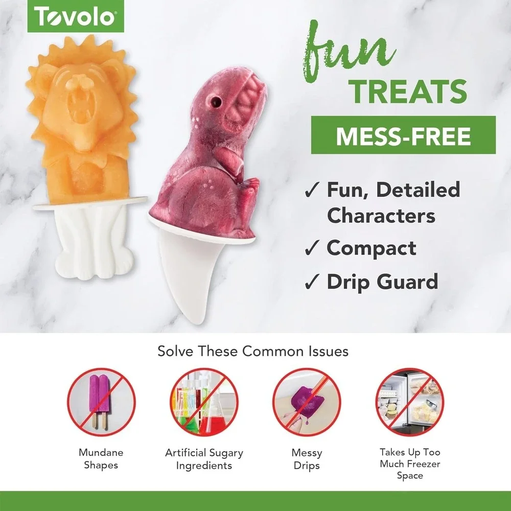 Tovolo Zombie Popsicle Molds (Set of 4) - Reusable Mess-Free Silicone Ice Pops